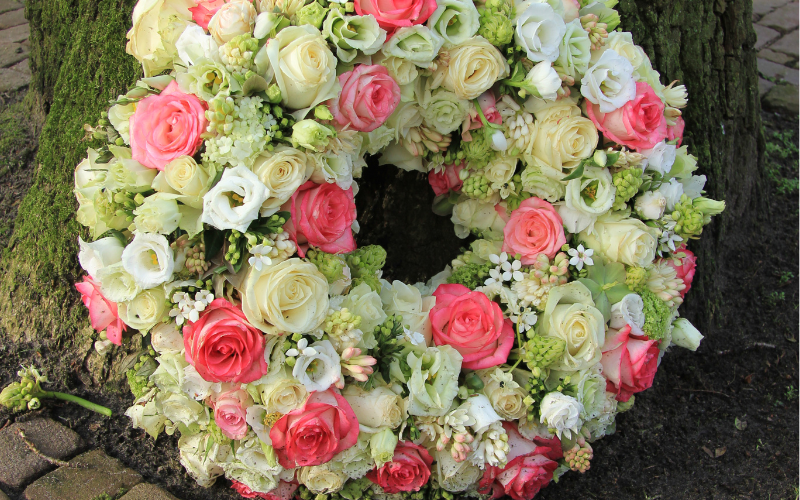 Wreath flowers for funeral