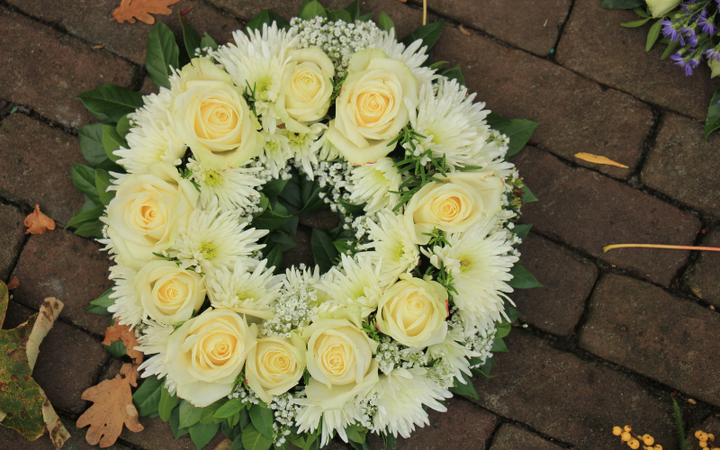 Wreath flowers for funeral