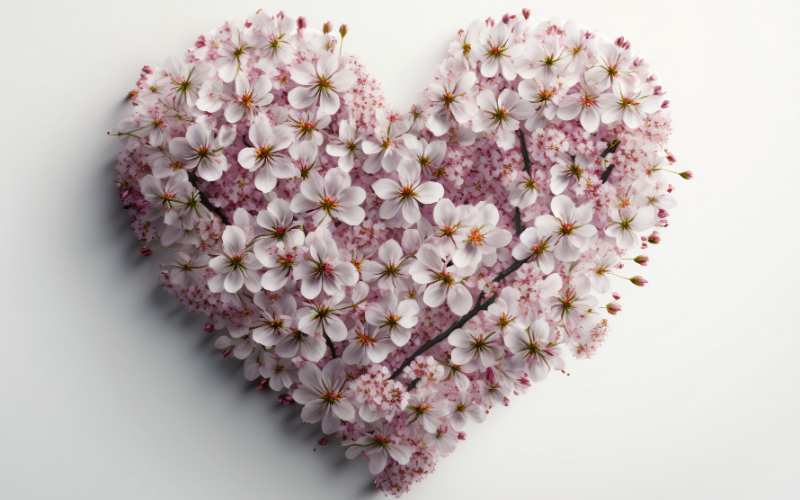 pink heart funeral flowers