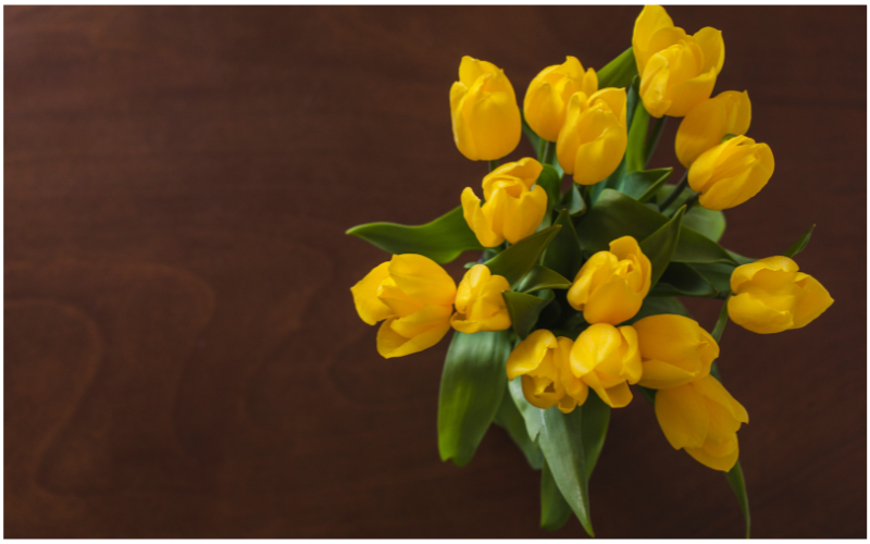 yellow flower arrangements